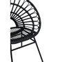 Java Black Rattan Flared Back Chair