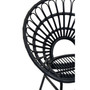 Java Black Rattan Flared Back Chair