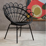Java Black Natural Rattan Peacock Chair