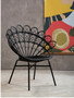 Java Black Natural Rattan Peacock Chair