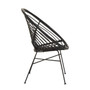 Java Black Rattan Round Chair