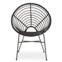 Java Black Rattan Round Chair