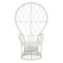 Java White Rattan Curved Chair