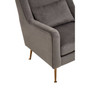 Doucet Grey Velvet Chair with Gold Finish Legs Doucet Grey Velvet Chair with Gold Finish Legs