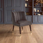 Doucet Grey Velvet Dining Chair With Black Legs