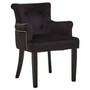 Doucet Black Velvet Chair with Ring Back