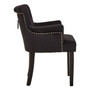 Doucet Black Velvet Chair with Ring Back