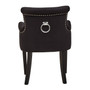 Doucet Black Velvet Chair with Ring Back