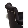Doucet Black Velvet Chair with Ring Back