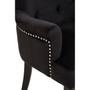 Doucet Black Velvet Chair with Ring Back