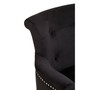 Doucet Black Velvet Chair with Ring Back