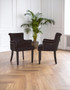 Doucet Black Velvet Dining Chair With Ring Back