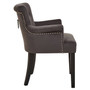 Doucet Grey Velvet Chair With Ring Back