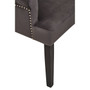 Doucet Grey Velvet Chair With Ring Back