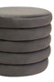 Helen Graphite Velvet Round Footstool