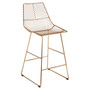 District Gold Metal Wire Tapered Bar Chair