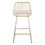 District Gold Metal Wire Tapered Bar Chair