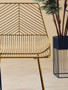 District Gold Metal Wire Tapered Bar Chair
