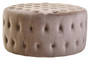 Haley Mink Velvet Round Tufted Footstool