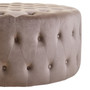 Haley Mink Velvet Round Tufted Footstool