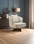 Hale Cream Velvet Swivel Chair