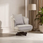 Hale Grey Velvet Swivel Chair
