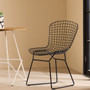 District Black Metal Wire Chair