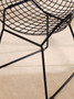 District Black Metal Wire Chair