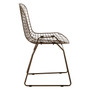 District Bronze Metal Grid Frame Wire Chair