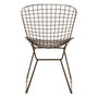 District Bronze Metal Grid Frame Wire Chair