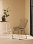 District Bronze Metal Grid Frame Wire Chair