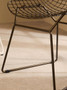 District Bronze Metal Grid Frame Wire Chair