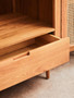 Lyon Rattan and Oak Wood 2 Door Wardrobe