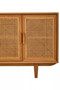 Lyon Rattan and Oak Wood 4 Door Sideboard