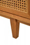 Lyon Rattan and Oak Wood 4 Door Sideboard