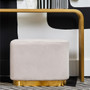 Hartford Mink Velvet and Matte Gold Rectangular Pouffe
