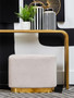 Hartford Mink Velvet and Matte Gold Rectangular Pouffe