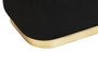 Hartford Black Velvet Bench With Matte Gold Base