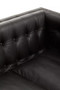 King Three Seater Antique Ebony Leather Sofa