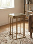 Ella Gold Side Table with Mirror Top