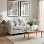 Sutton Three Seat Grey Fabric Sofa