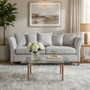 Sutton Three Seat Grey Fabric Sofa
