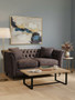 Sabrina Two Seat Grey Velvet Sofa