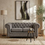 Stella Two Seat Grey Linen Sofa