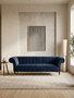 Siena Three Seat Midnight Velvet Sofa