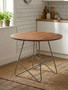 District Grey Metal And Elm Wood Round Dining Table