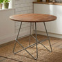District Grey Metal And Elm Wood Round Dining Table