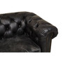 Hoxton Ebony Leather Sofa
