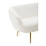 Yazmin Two Seat Sofa with Gold Finish Legs