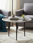 Silva Oak Effect Silver Top Coffee Table